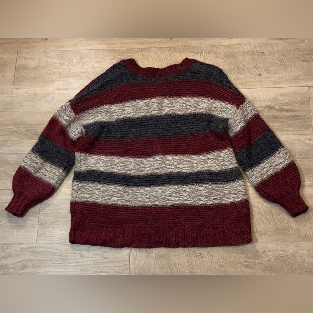 Free People Women’s V-neck Oversized Wool/ Alpaca Blend Sweater Size Small - Picture 6 of 6